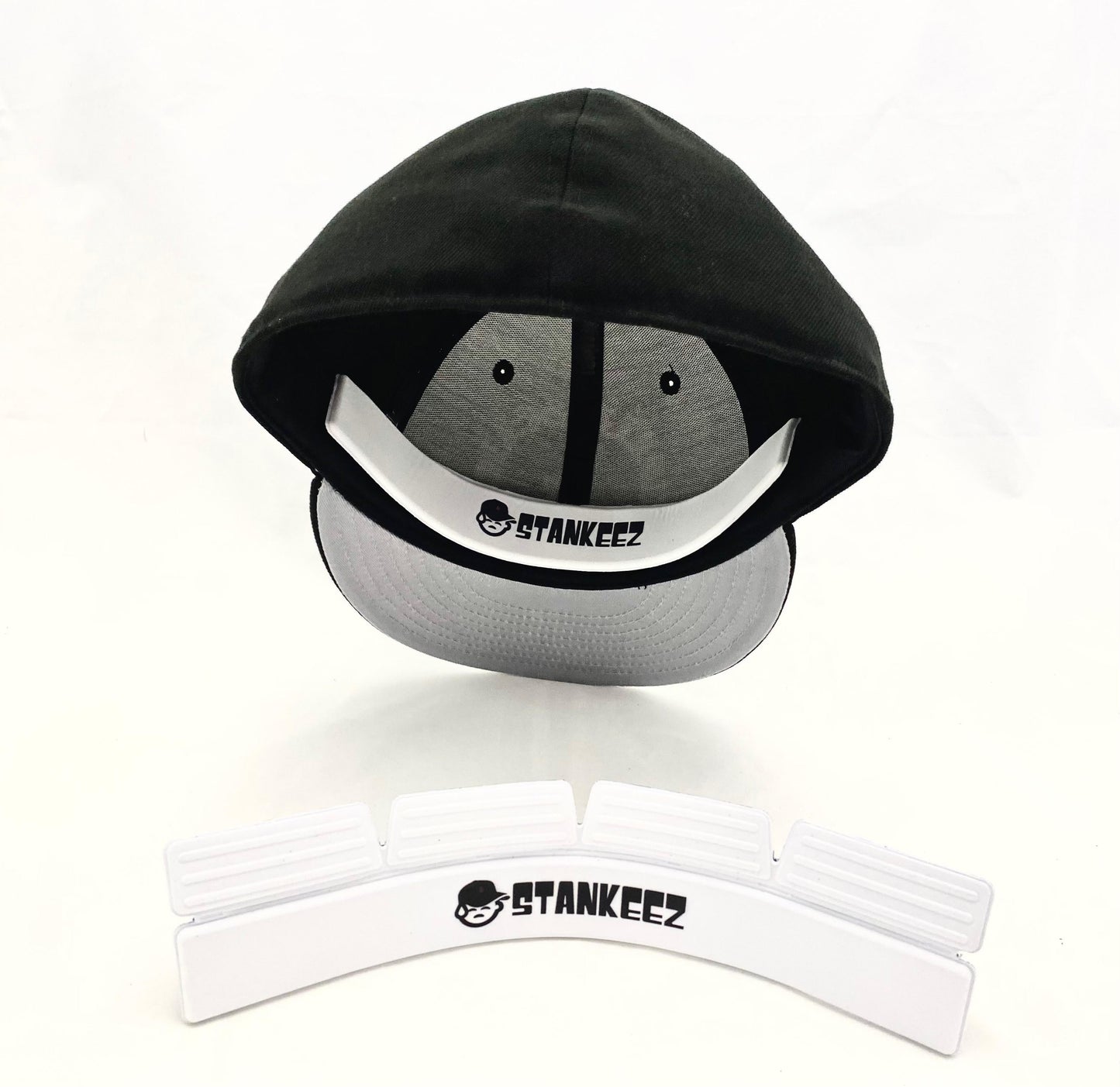 Close-up of white STANKEEZ liner inside hat, absorbing sweat and odor